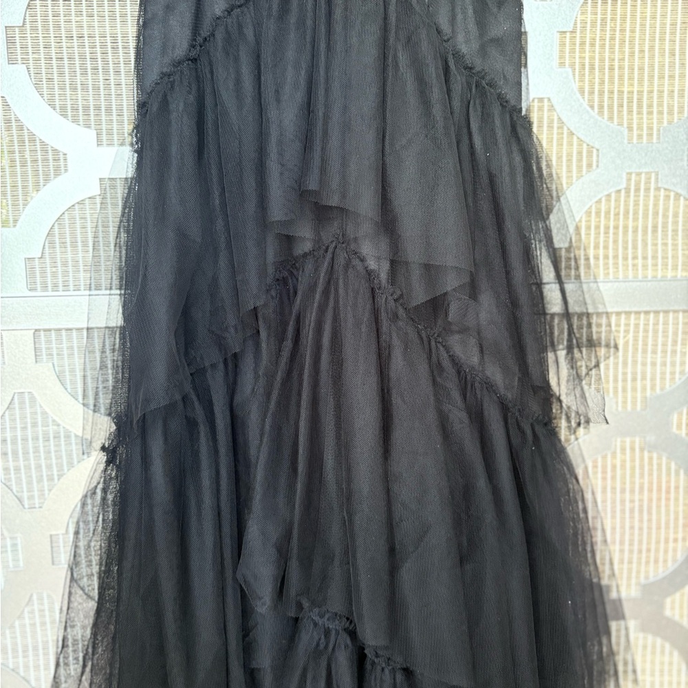 NWT Black Ruffled Tiered Maxi Sundress - Picture 6 of 12